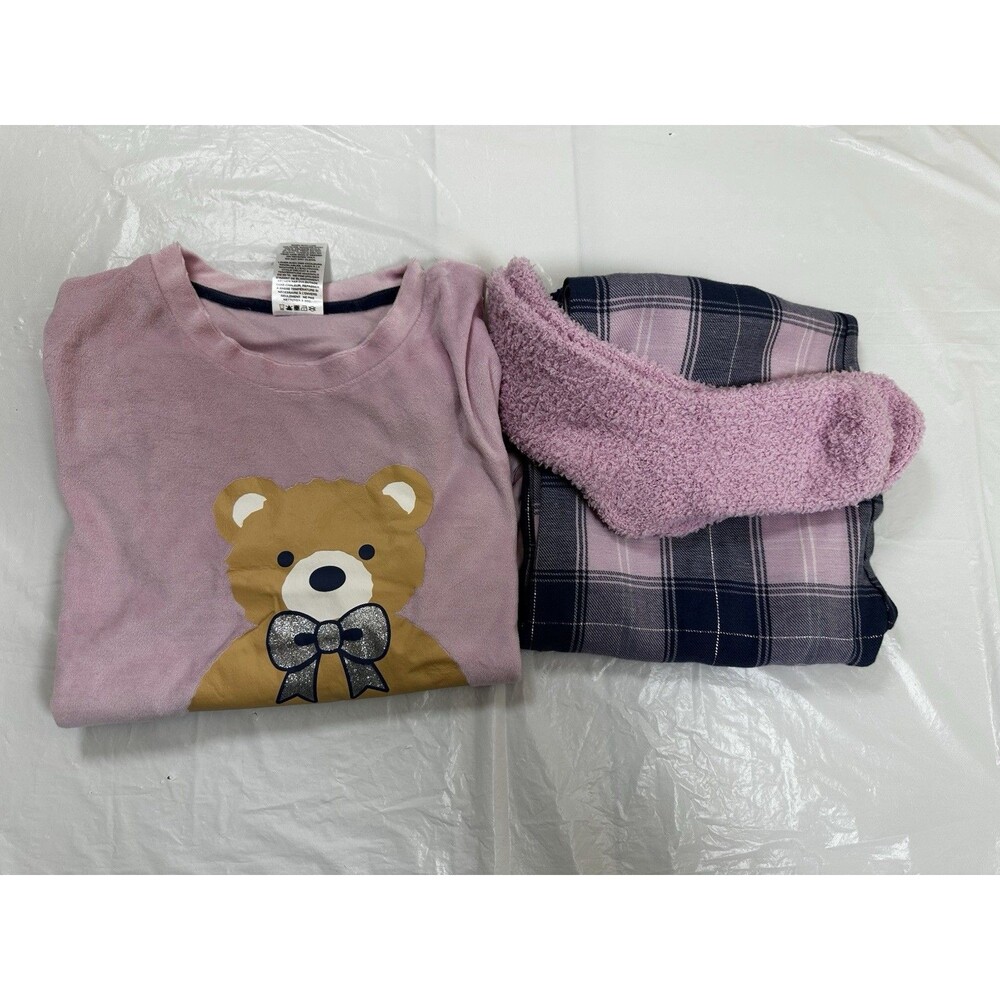 Dream Big Peace Out Pajama Set 3-piece Girl Size M 10/12  A1